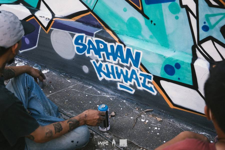 SARAW x KIDKAZ mural, Bangkok